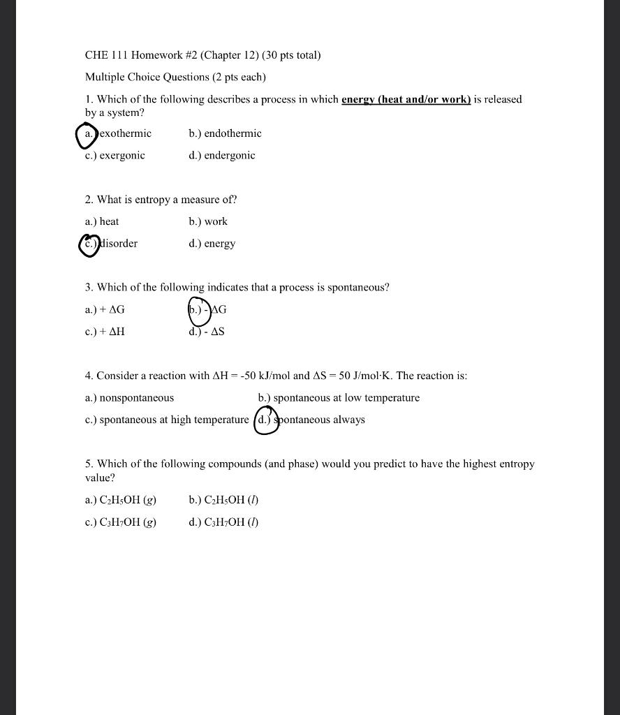 Solved 1. Which of the following describes a process in | Chegg.com