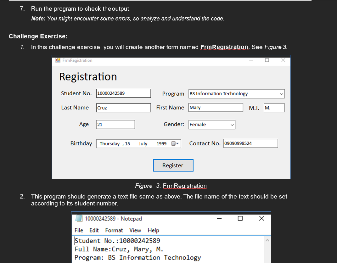 1. Create a program that generates a basic text file. | Chegg.com