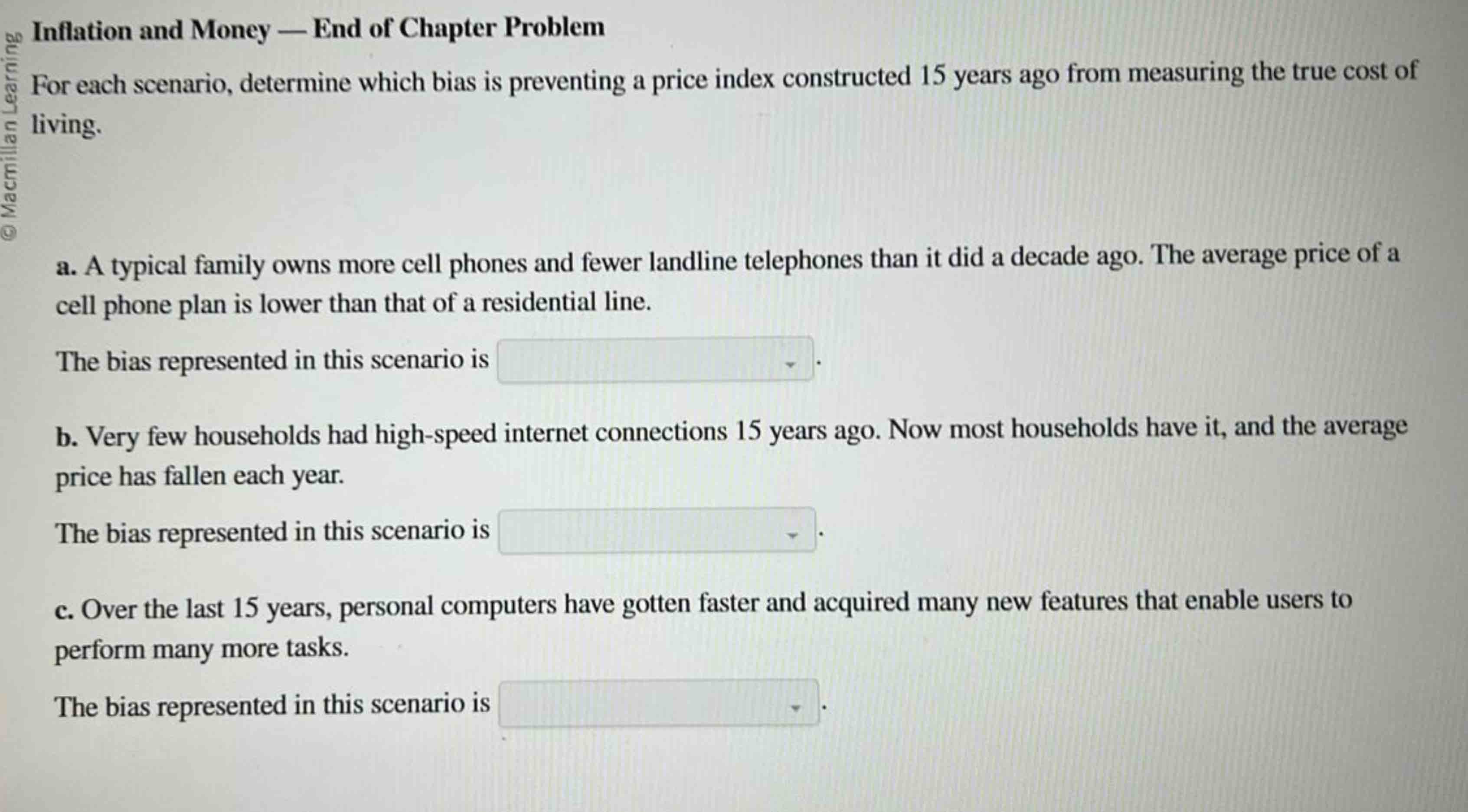 Solved Inflation And Money - ﻿End Of Chapter ProblemFor Each | Chegg.com