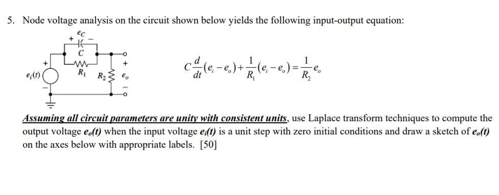 Solved 5. Node voltage analysis on the circuit shown below | Chegg.com
