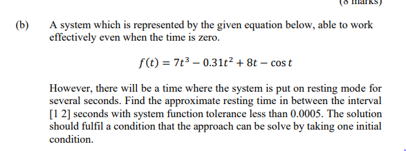 Solved (b) A System Which Is Represented By The Given | Chegg.com