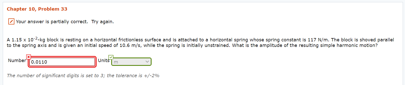 Solved Chapter 10, Problem 33 Your answer is partially | Chegg.com
