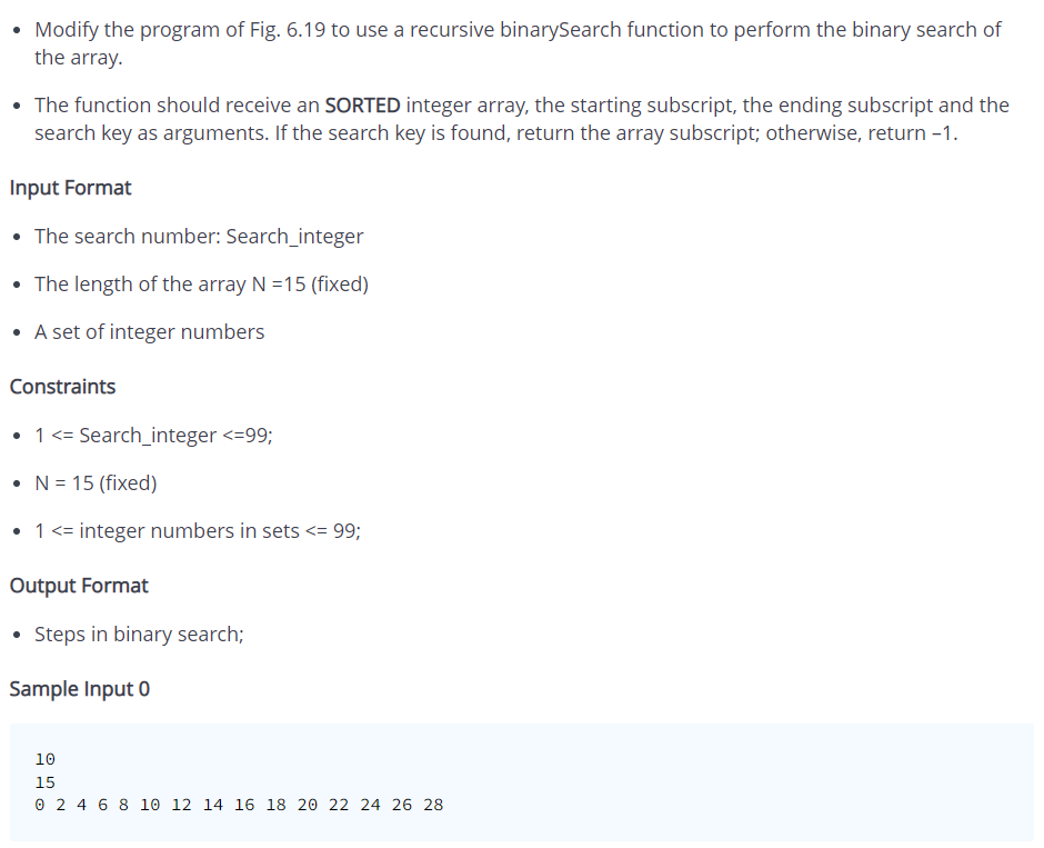 Solved Modify The Program Of Fig. 6.19 To Use A Recursive | Chegg.com