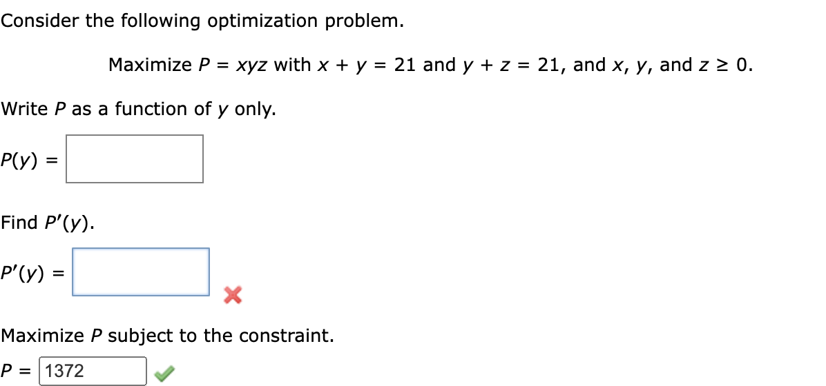 Solved Consider The Following Optimization Problem. Maximize | Chegg.com