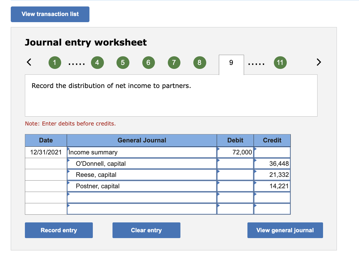 Solved Journal Entry Worksheet Note: Enter Debits Before | Chegg.com