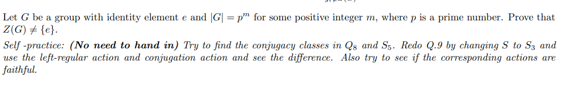 Solved Let G be a group with identity element e and [G] =p” | Chegg.com