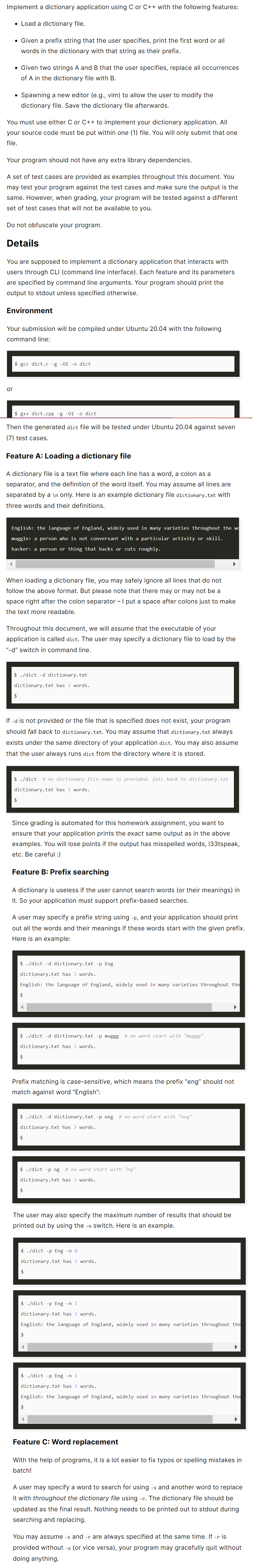 implement-a-dictionary-application-using-c-or-c-chegg