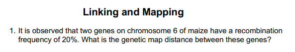 Solved Linking and Mapping 1. It is observed that two genes | Chegg.com