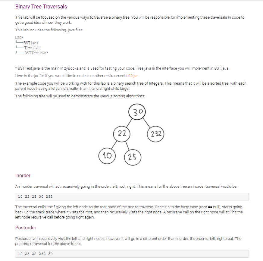 Solved Binary Tree Traversals This Lab Will Be Focused On