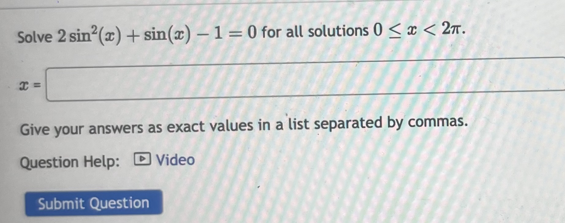 solved-solve-2sin2-x-sin-x-1-0-for-all-solutions-0-x