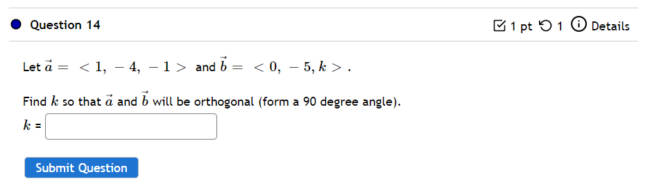 Solved Question 14 D 1 Pt 1 Details Let A 1 4 1 Chegg Com