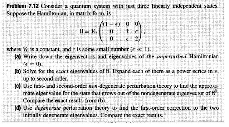 Solved 5 . Problem 7.12 Consider a quantum system with just | Chegg.com