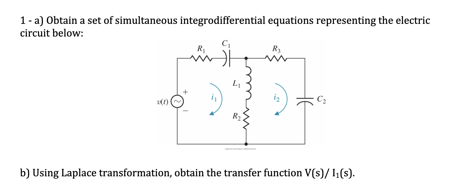 Solved 1 - A) Obtain A Set Of Simultaneous | Chegg.com