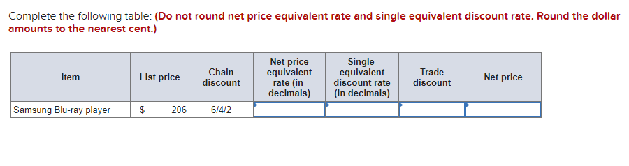 solved-complete-the-following-table-do-not-round-net-price-chegg