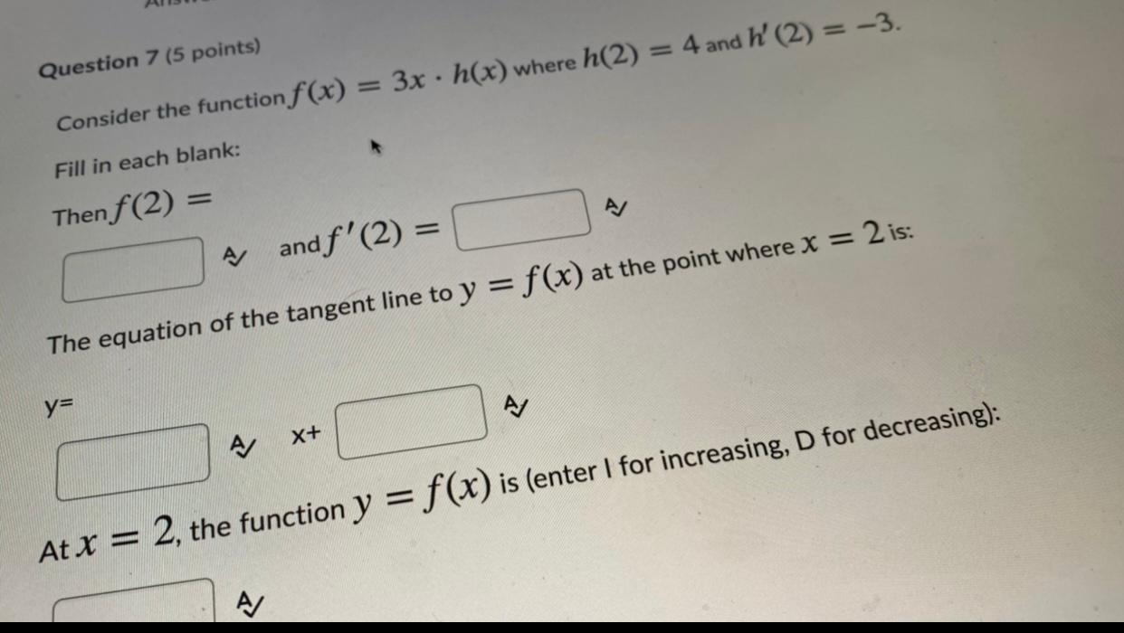 Solved Question 7 (5 points) Consider the function f(x) = 3x | Chegg.com