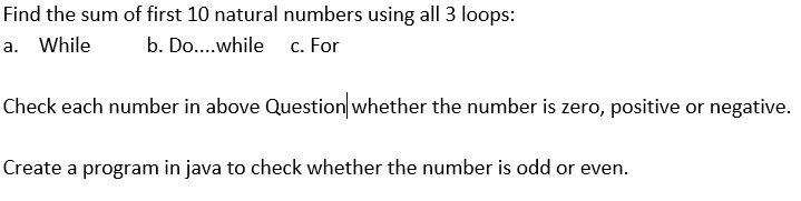 sum of first 10 natural numbers in java using do while loop