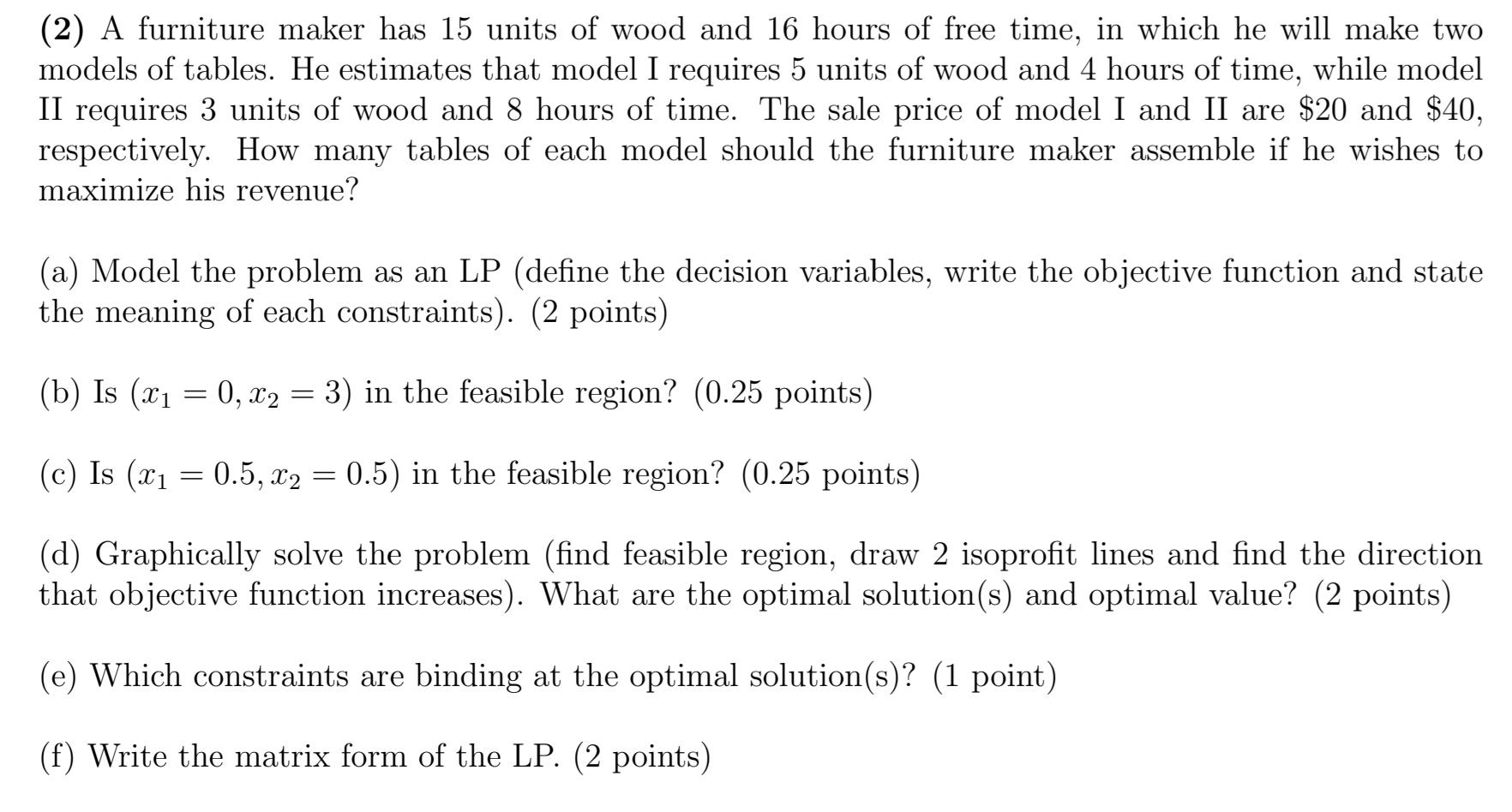 solved-2-a-furniture-maker-has-15-units-of-wood-and-16-chegg