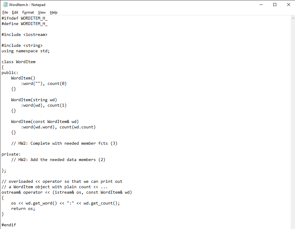 Solved In this assignment, you will be writing a very simple | Chegg.com