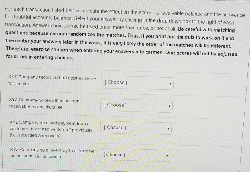 Solved For each transaction listed below, indicate the | Chegg.com