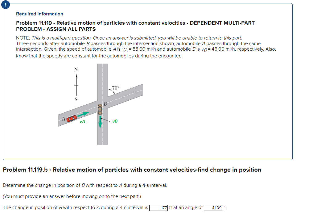 Solved Problem 11.119 - Relative Motion Of Particles With | Chegg.com