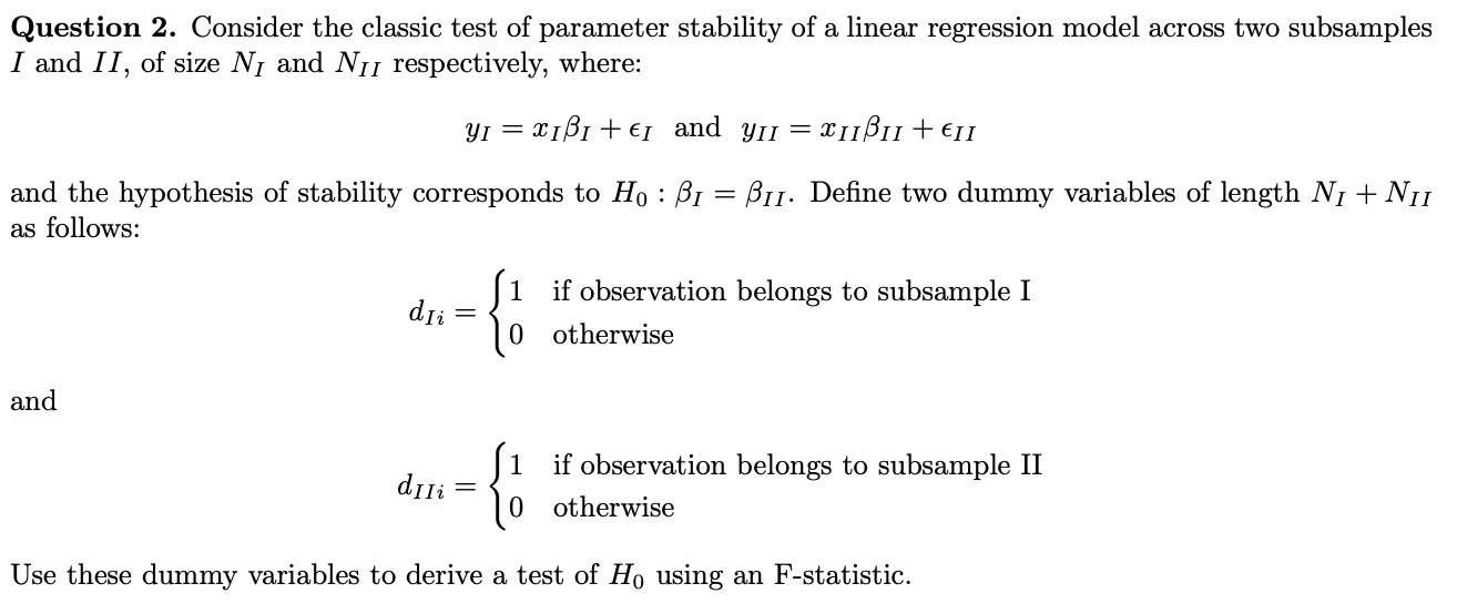 Question 2. Consider the classic test of parameter | Chegg.com