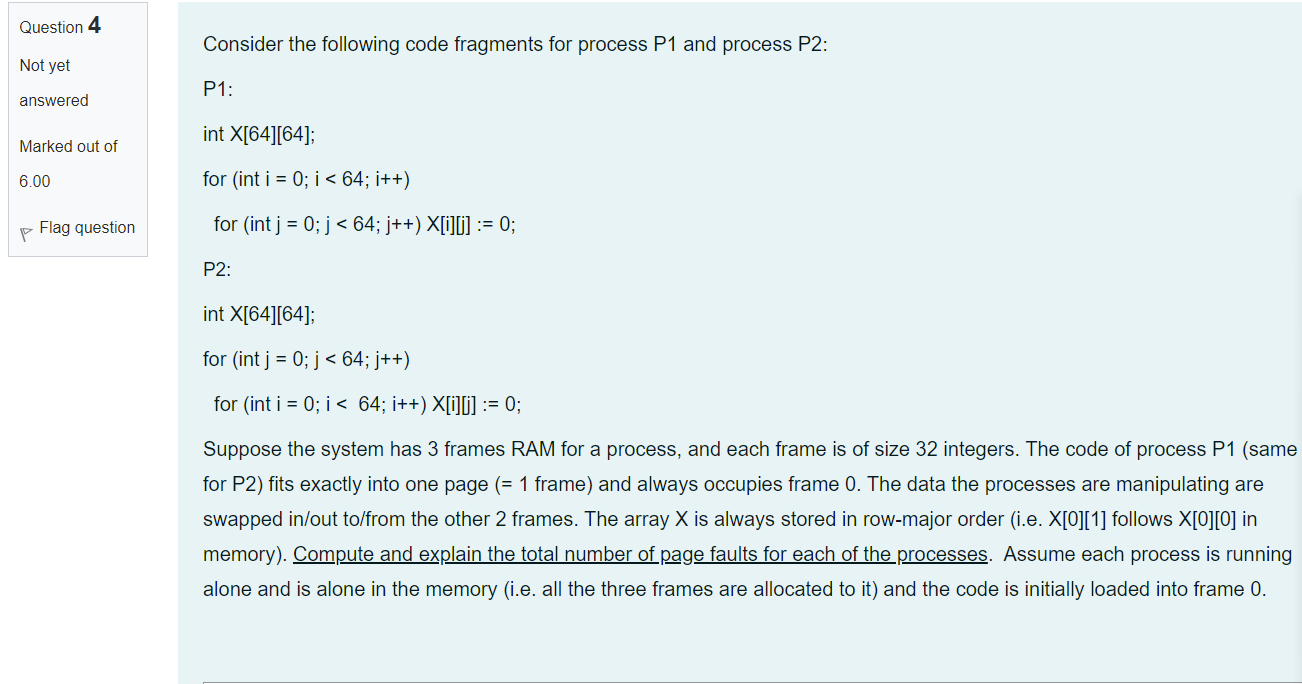 Solved Question 4 Consider the following code fragments for | Chegg.com
