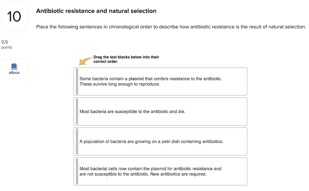 Solved 8 Bacteria And Antibiotic Resistance Complete The