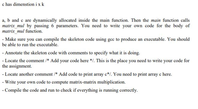 Part 2 You are given a skeleton code that contains a | Chegg.com