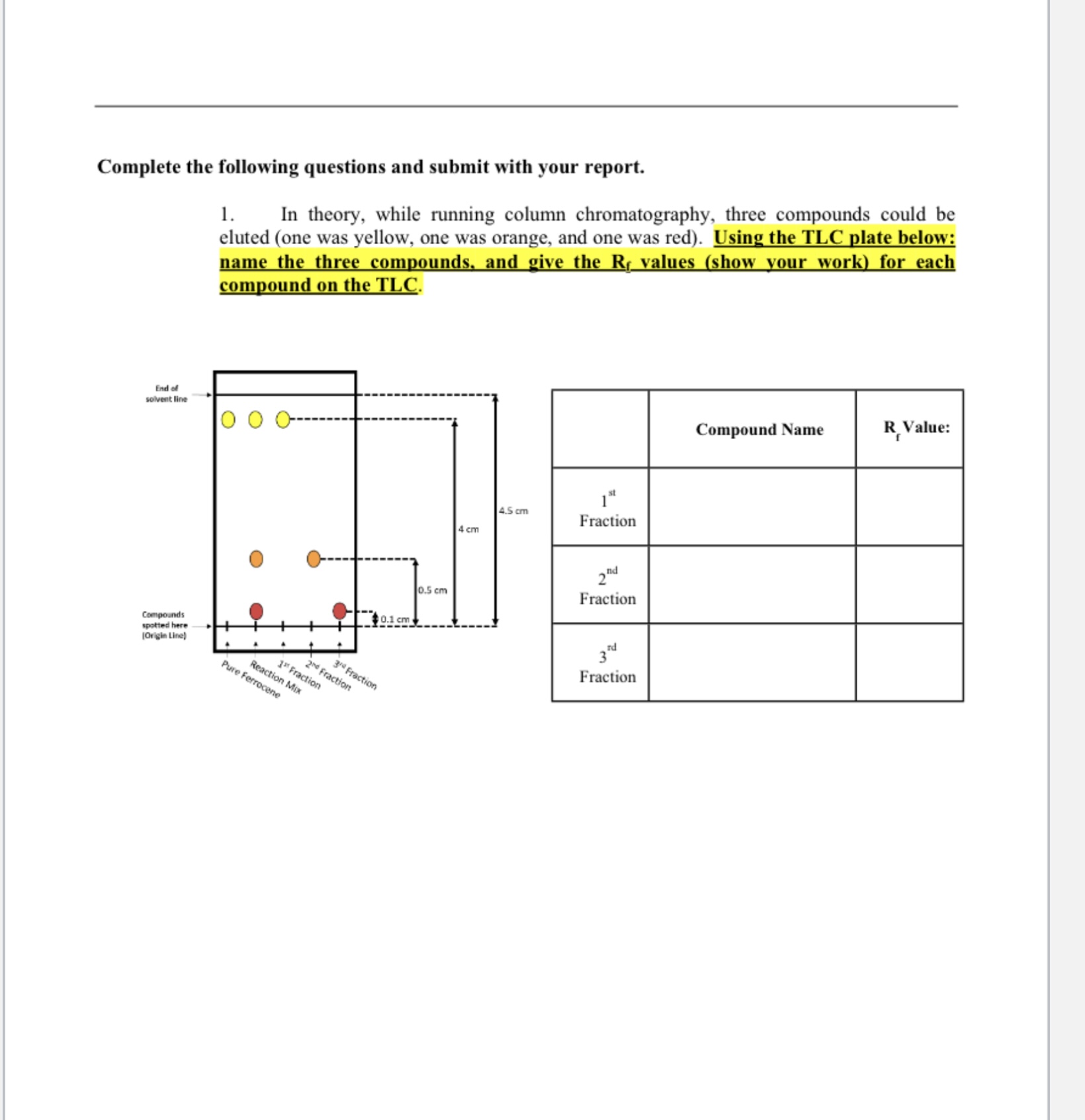 Solved plete the following questions and submit with your | Chegg.com
