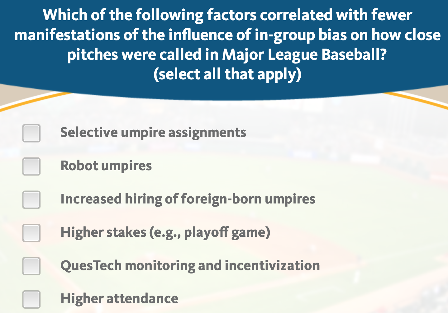 Solved Which of the following factors correlated with fewer