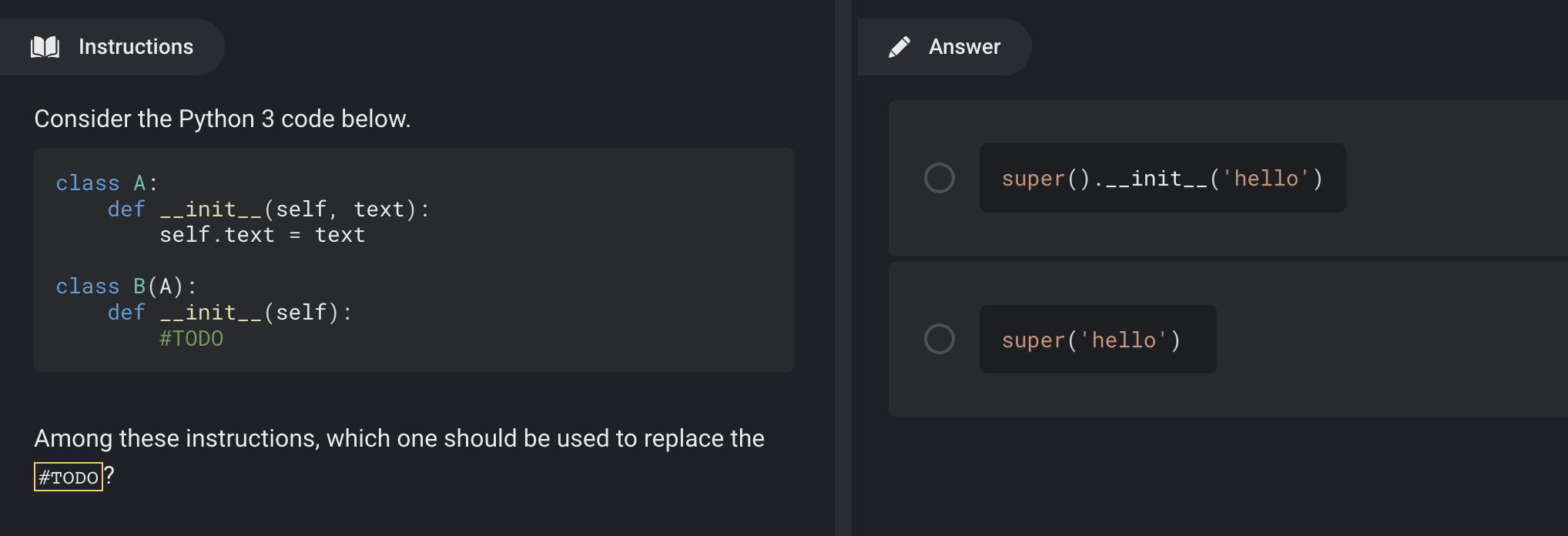 Solved Consider the Python 3 code below. class A: def | Chegg.com