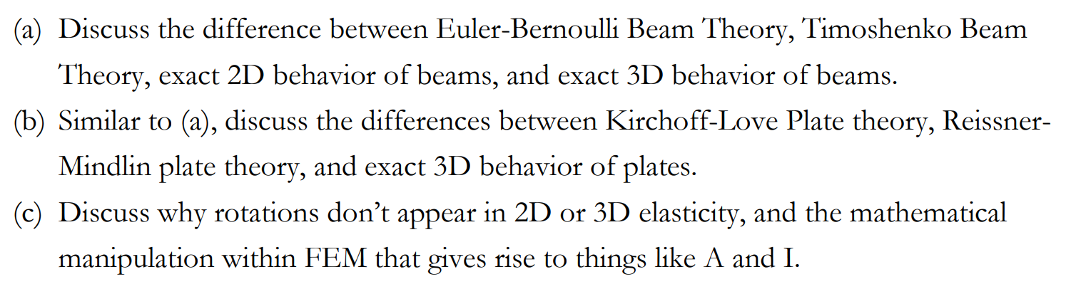 Solved (a) Discuss the difference between Euler-Bernoulli | Chegg.com
