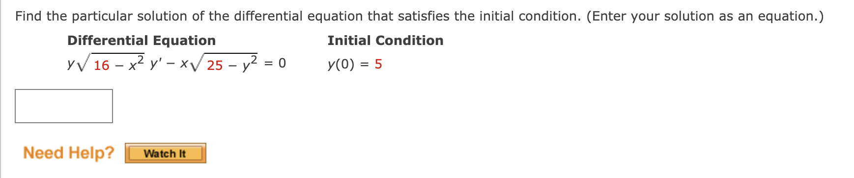 Solved Find The Particular Solution Of The Differential 9796