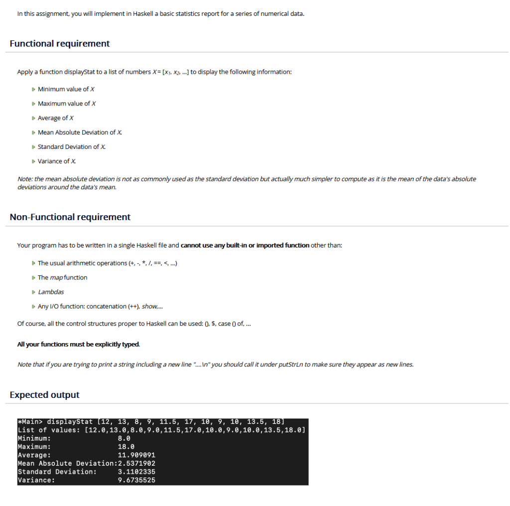 assignment in haskell