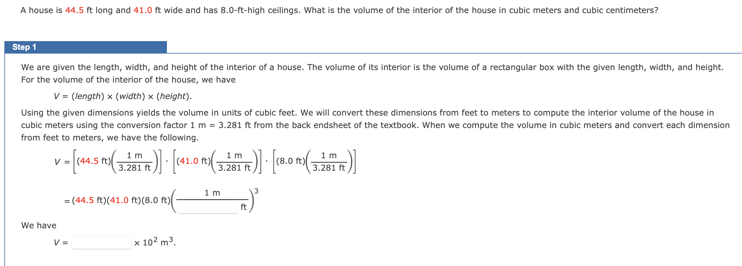 Solved We are given the length, width, and height of the | Chegg.com