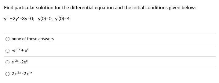 Solved Find Particular Solution For The Differential | Chegg.com