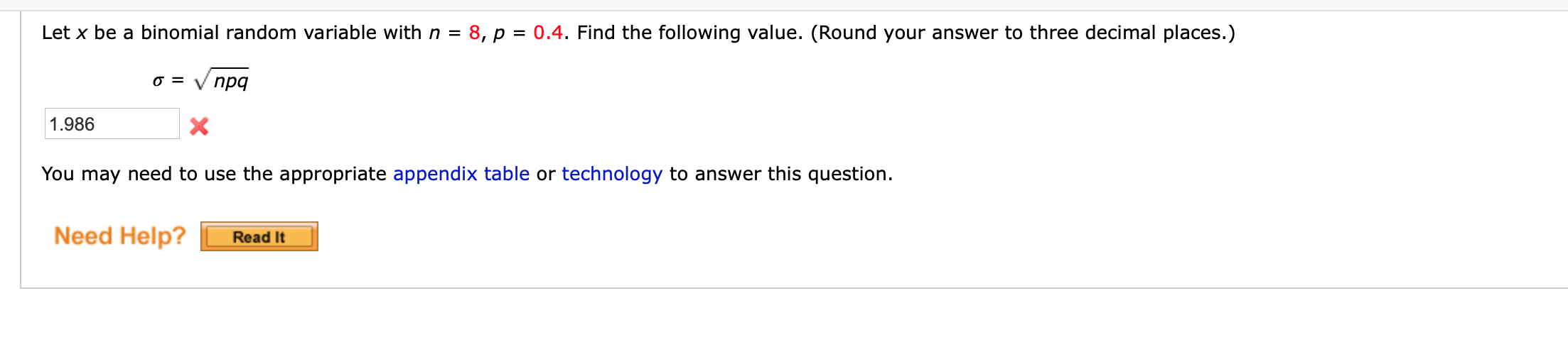 Solved Let x be a binomial random variable with n = 8, p = | Chegg.com