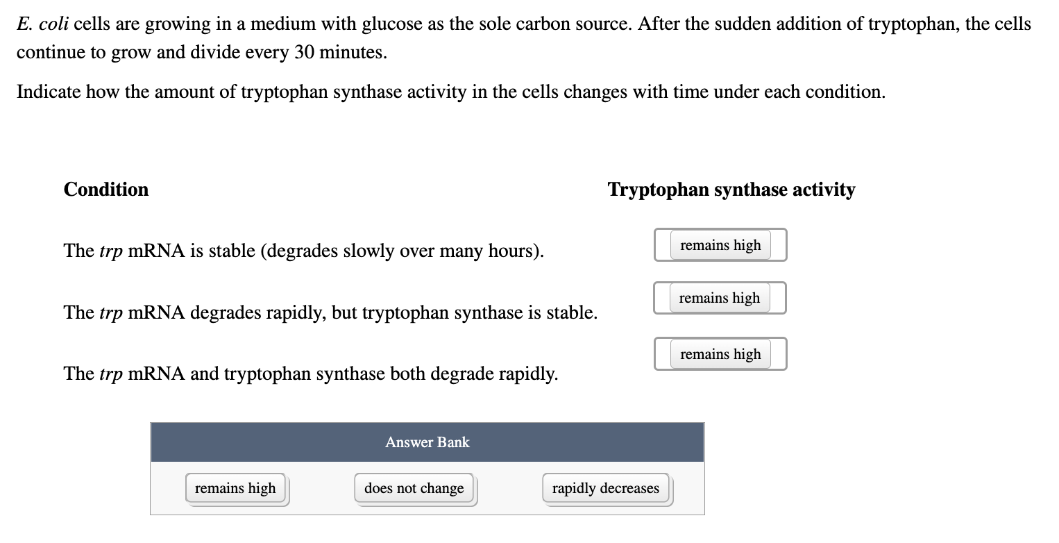 Solved E. coli cells are growing in a medium with glucose as | Chegg.com