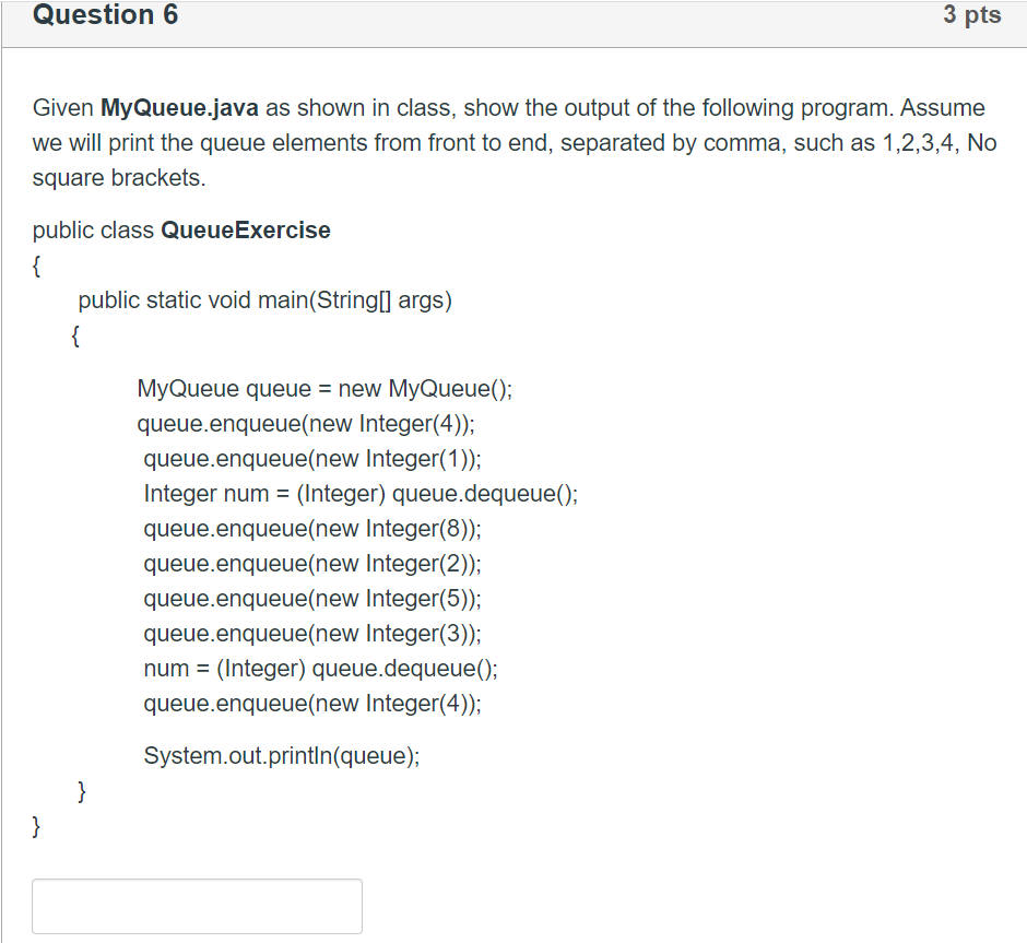Solved CSE Quiz #16 This is a short Java quiz. Please | Chegg.com