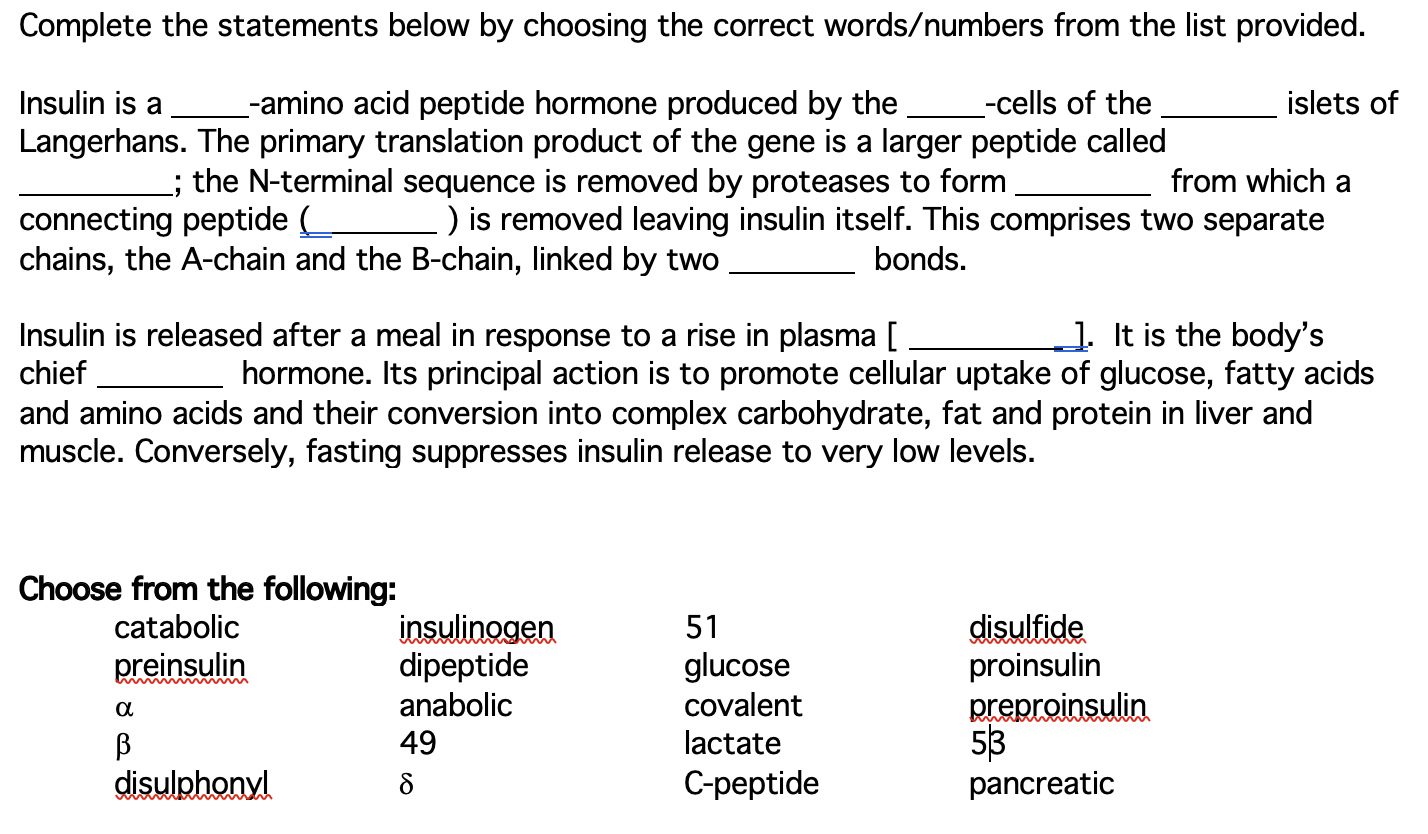 Solved Complete the statements below by choosing the correct | Chegg.com