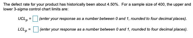 solved-the-defect-rate-for-your-product-has-historically-chegg