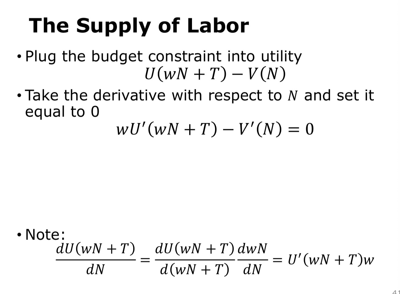 This Are The Utility Function For Labour Supply Chegg Com