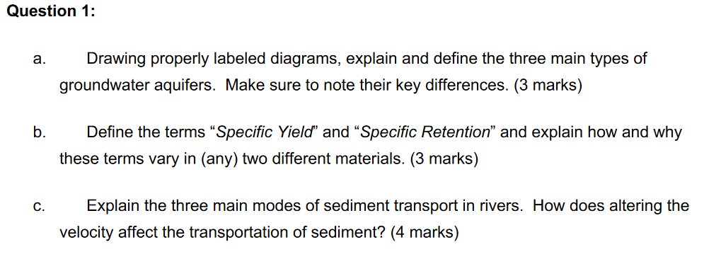 Solved Question 1: a. Drawing properly labeled diagrams, | Chegg.com
