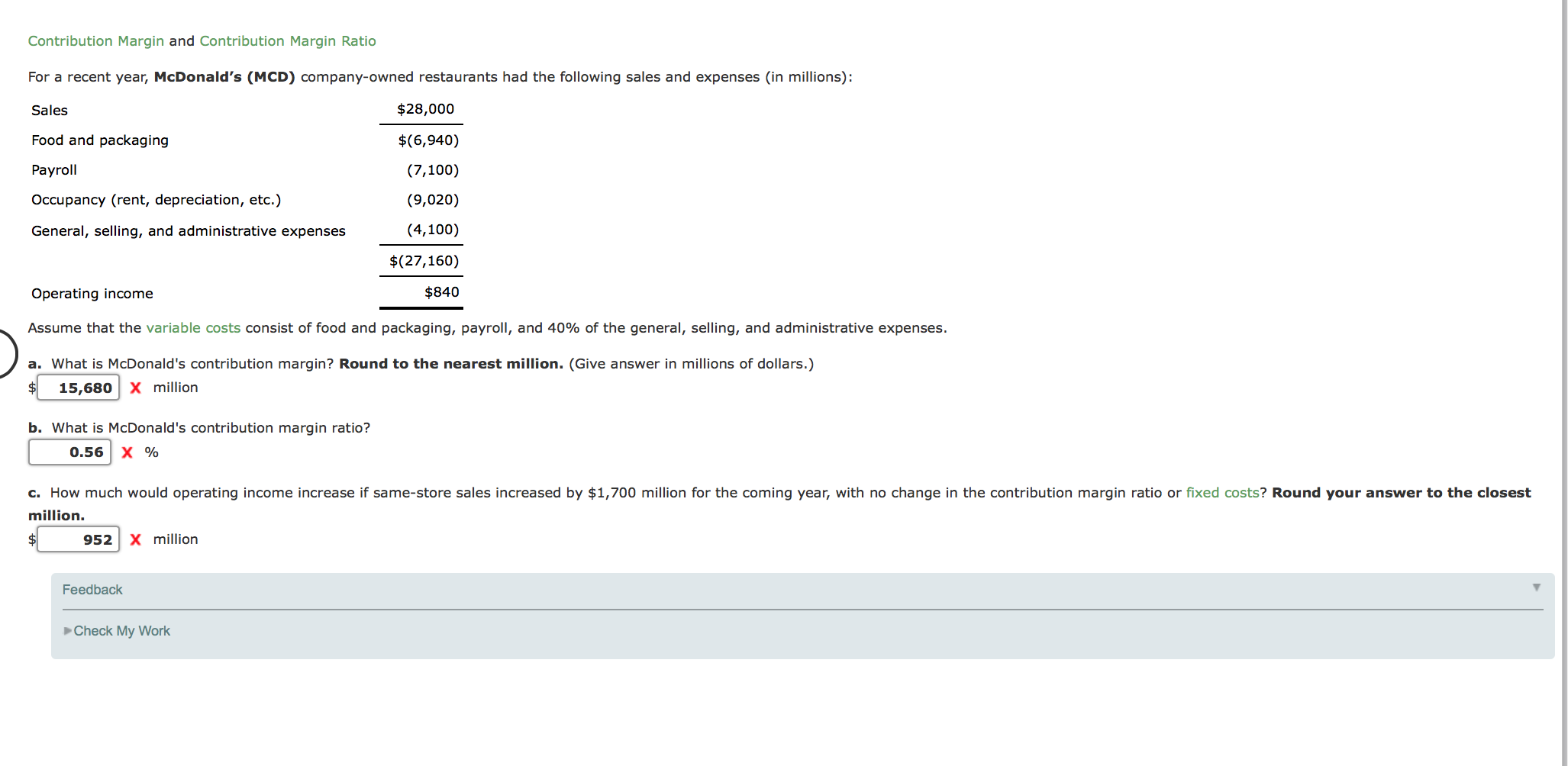 Solved Contribution Margin And Contribution Margin Ratio For | Chegg.com