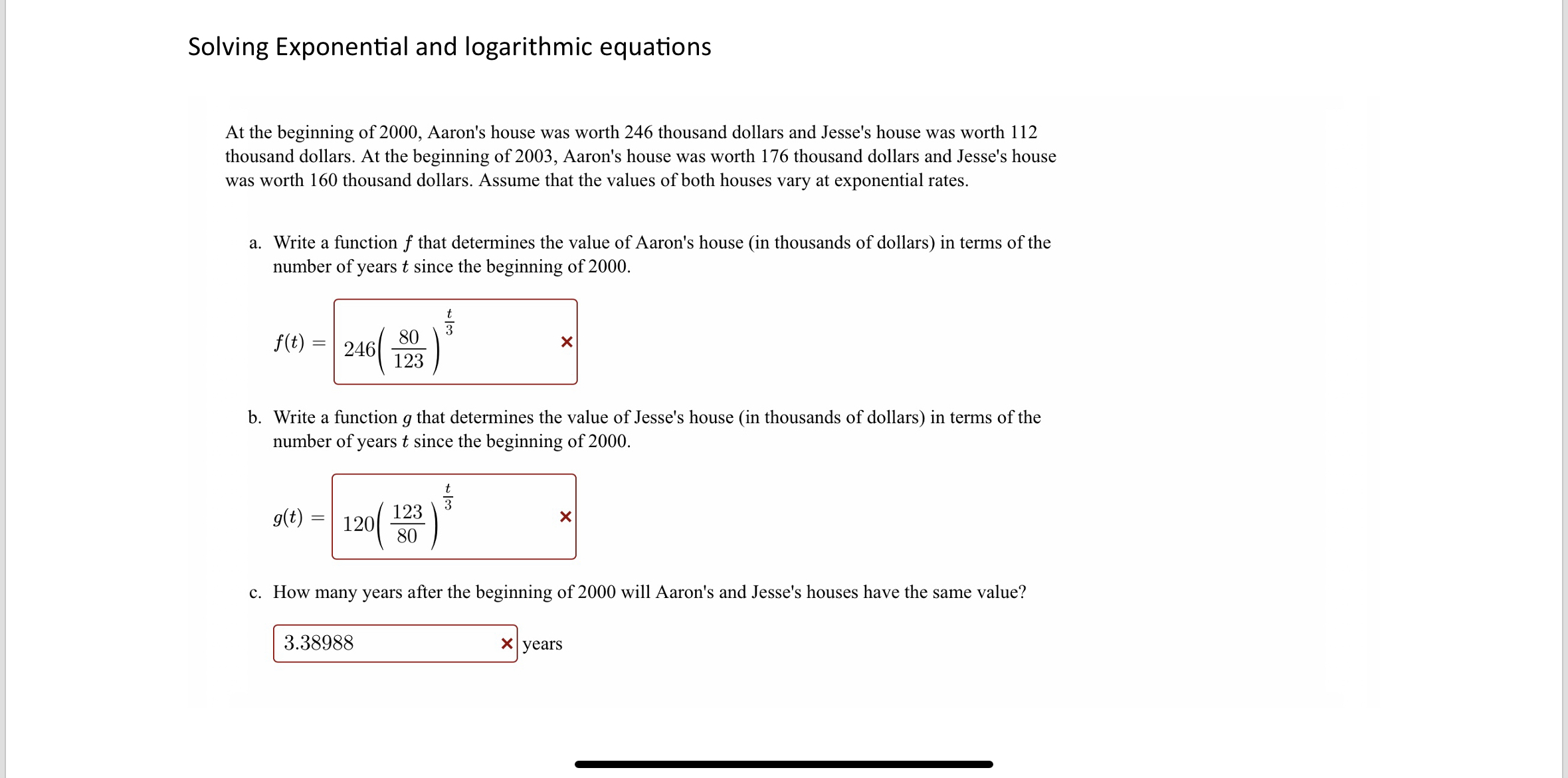 Solved solving exponential and logarithmic equations at the chegg
