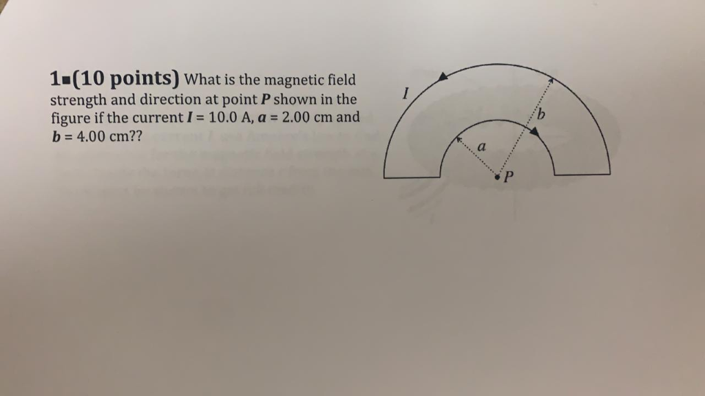 Solved 1 (10 points) What is the magnetic field strength and | Chegg.com