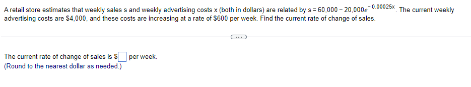 Solved A retail store estimates that weekly sales s and | Chegg.com