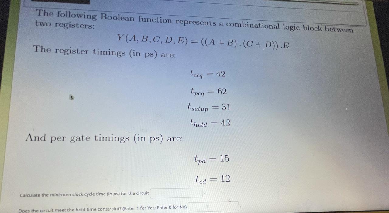 Solved The Following Boolean Function Represents A | Chegg.com