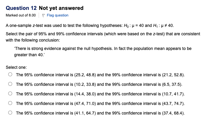 studywalk : confidence interval for one sample z test for