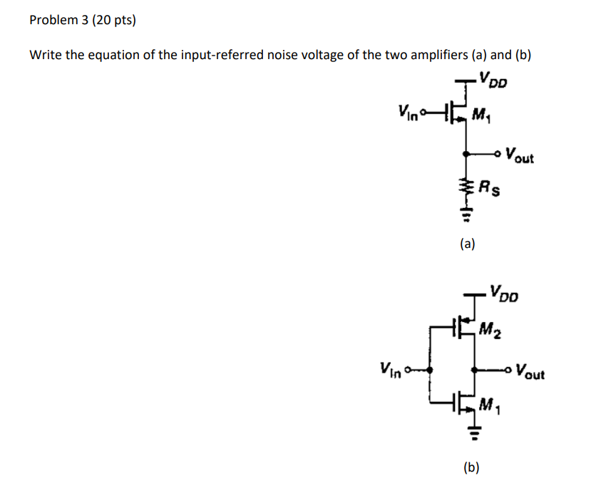 Solved Write The Equation Of The Input-referred Noise | Chegg.com